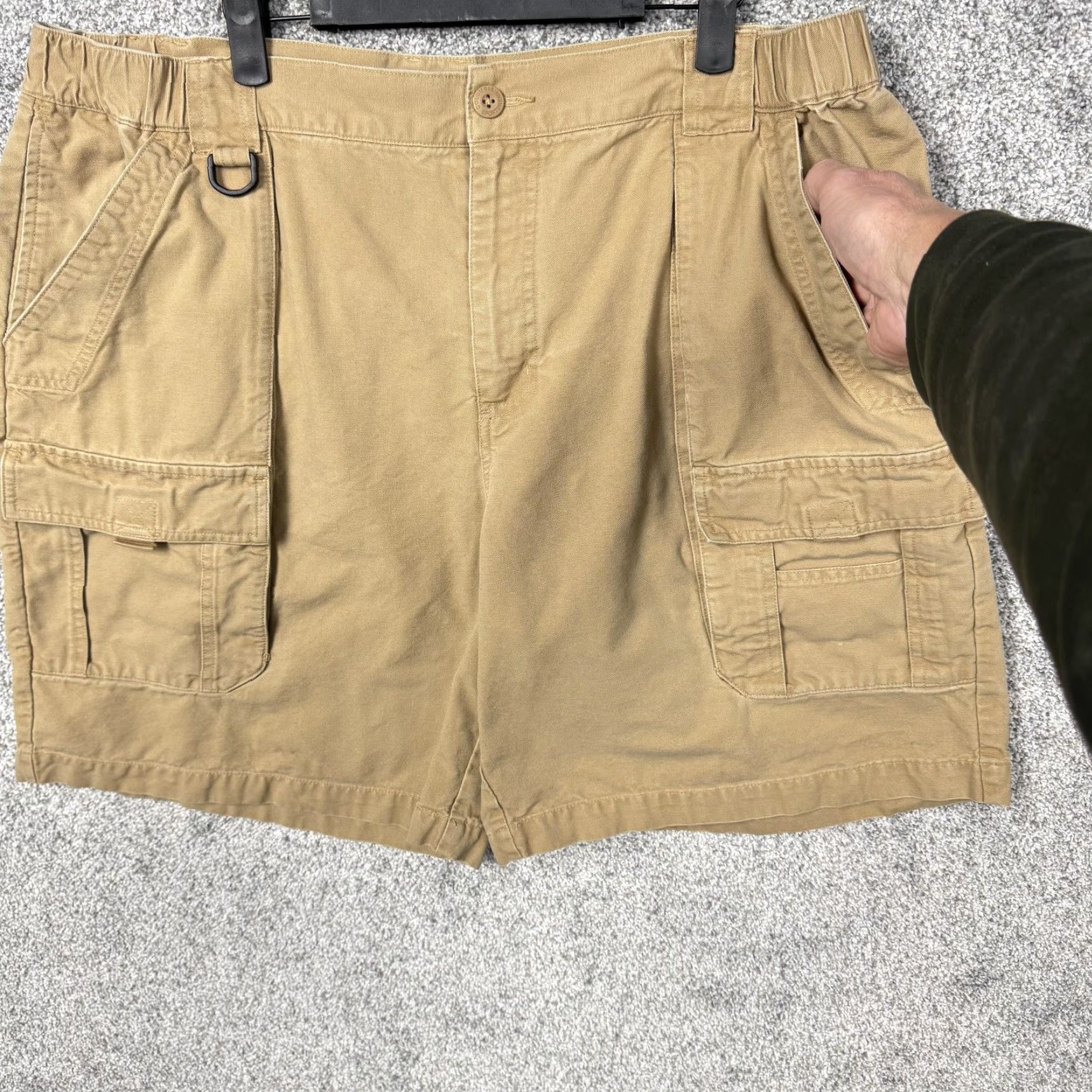 Vintage Columbia Cargo Shorts Mens XL 38 Khaki Beige Cotton Twill Relaxed Fit Pockets Outdoor Casual Size US 36 / EU 52 - 7 Thumbnail