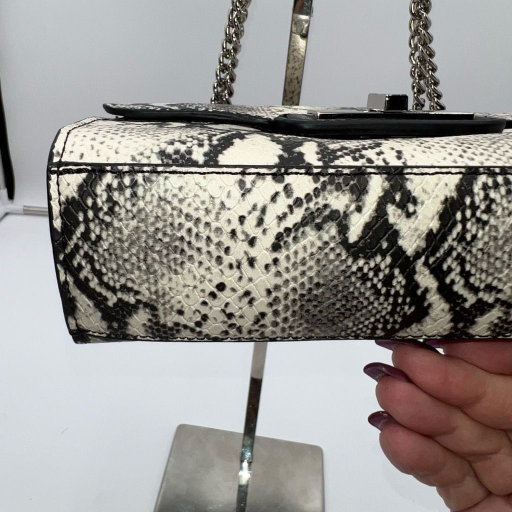 Steve Madden Steve Madden Faux Leather Snake Embossed Convertible Crossbody Chain Bag Size ONE SIZE - 4 Thumbnail