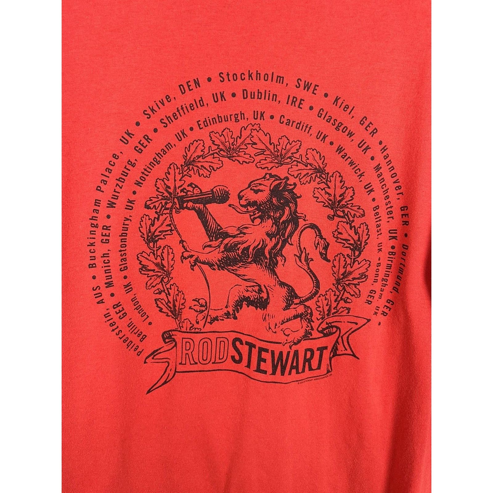 Band Tees 00s Vintage Rod Stewart 2002 Tour Short Sleeve T-Shirt Size US L / EU 52-54 / 3 - 5 Thumbnail