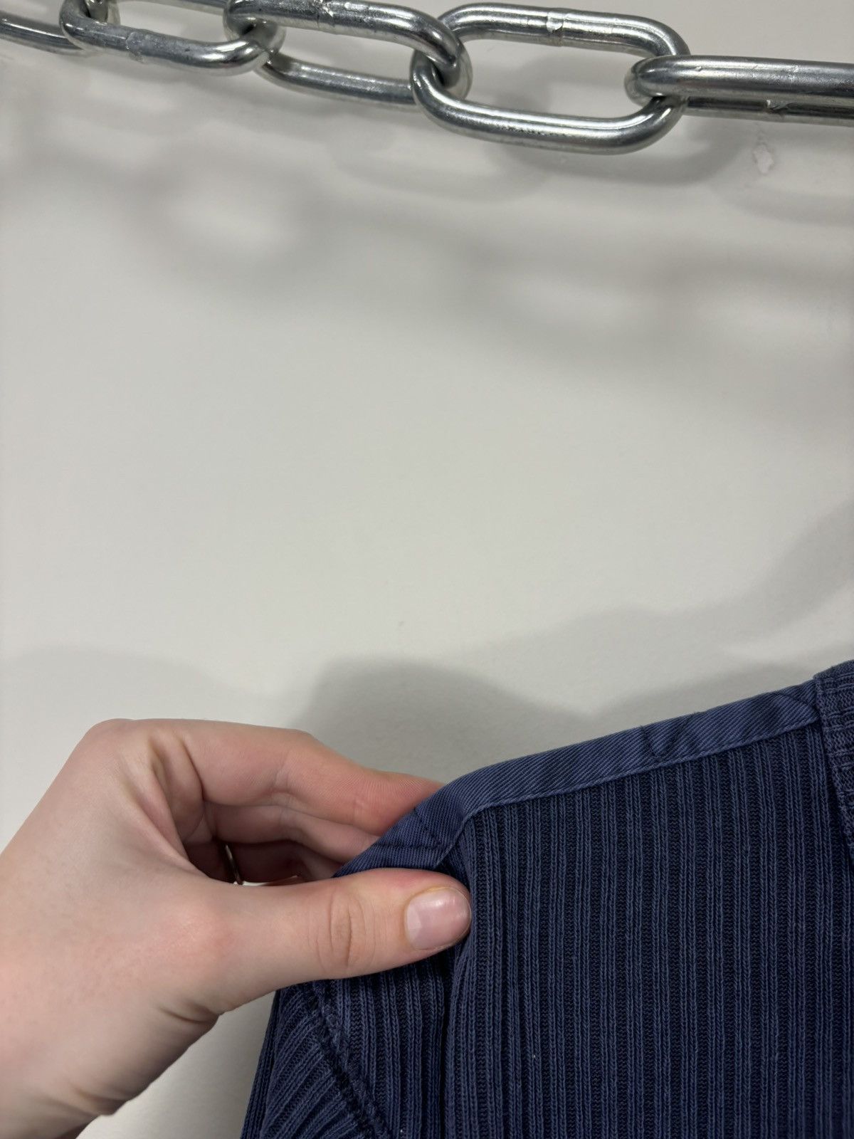 Nigel Cabourn Nigel Cabourn Utility Men’s Blue Ribbed Long Sleeve Tee Size US M / EU 48-50 / 2 - 5 Thumbnail