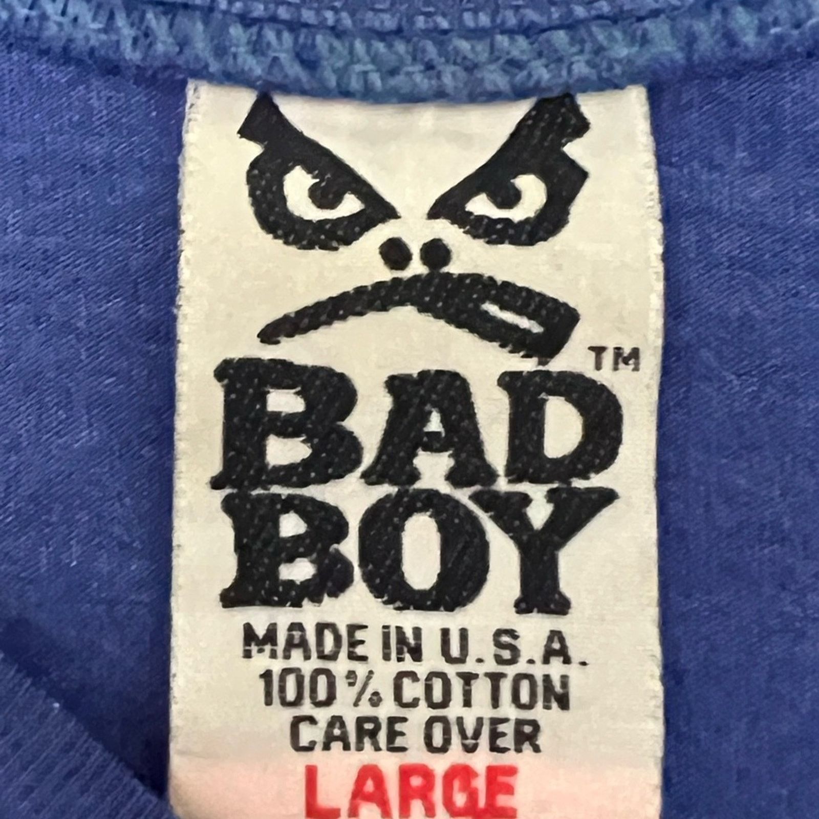 Vintage Vintage 1990s Bad Boy Club Rare Clean Shirt Men's Large Blue Size US L / EU 52-54 / 3 - 4 Thumbnail