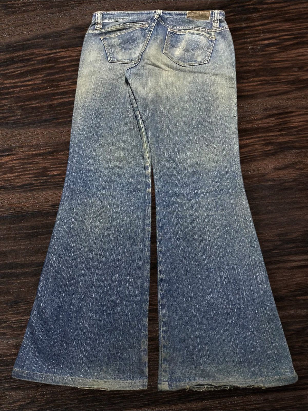 7 For All Mankind Vintage Japanese Brand C Seventeen Mud Wash Flare Jeans Size 31" - 2 Thumbnail
