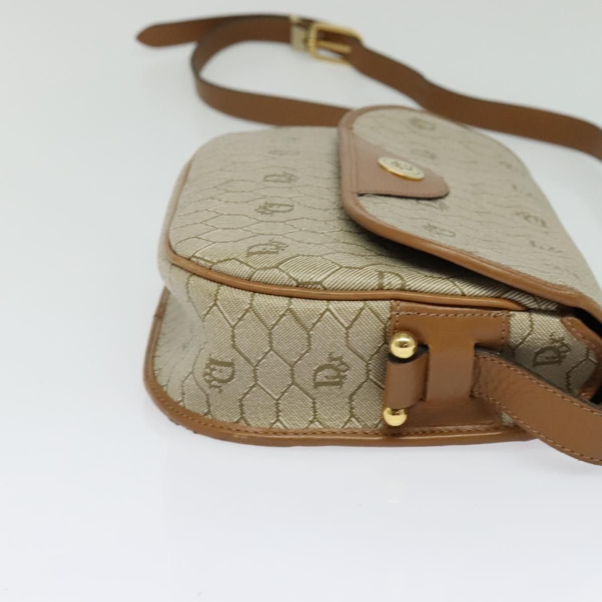 Dior DIOR Honeycomb Canvas Shoulder Bag Pvc Beige Gold Size ONE SIZE - 5 Thumbnail
