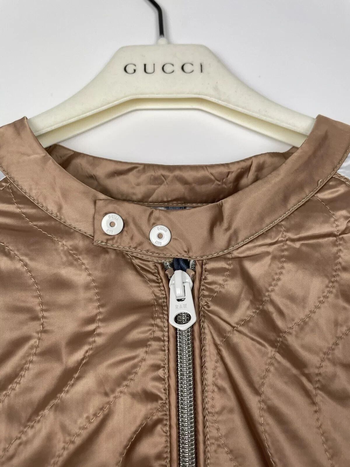 G-Star G-STAR RAW Baseball Quilted Womens Bomber Jacket Mocha Size L / US 10 / IT 46 - 5 Thumbnail