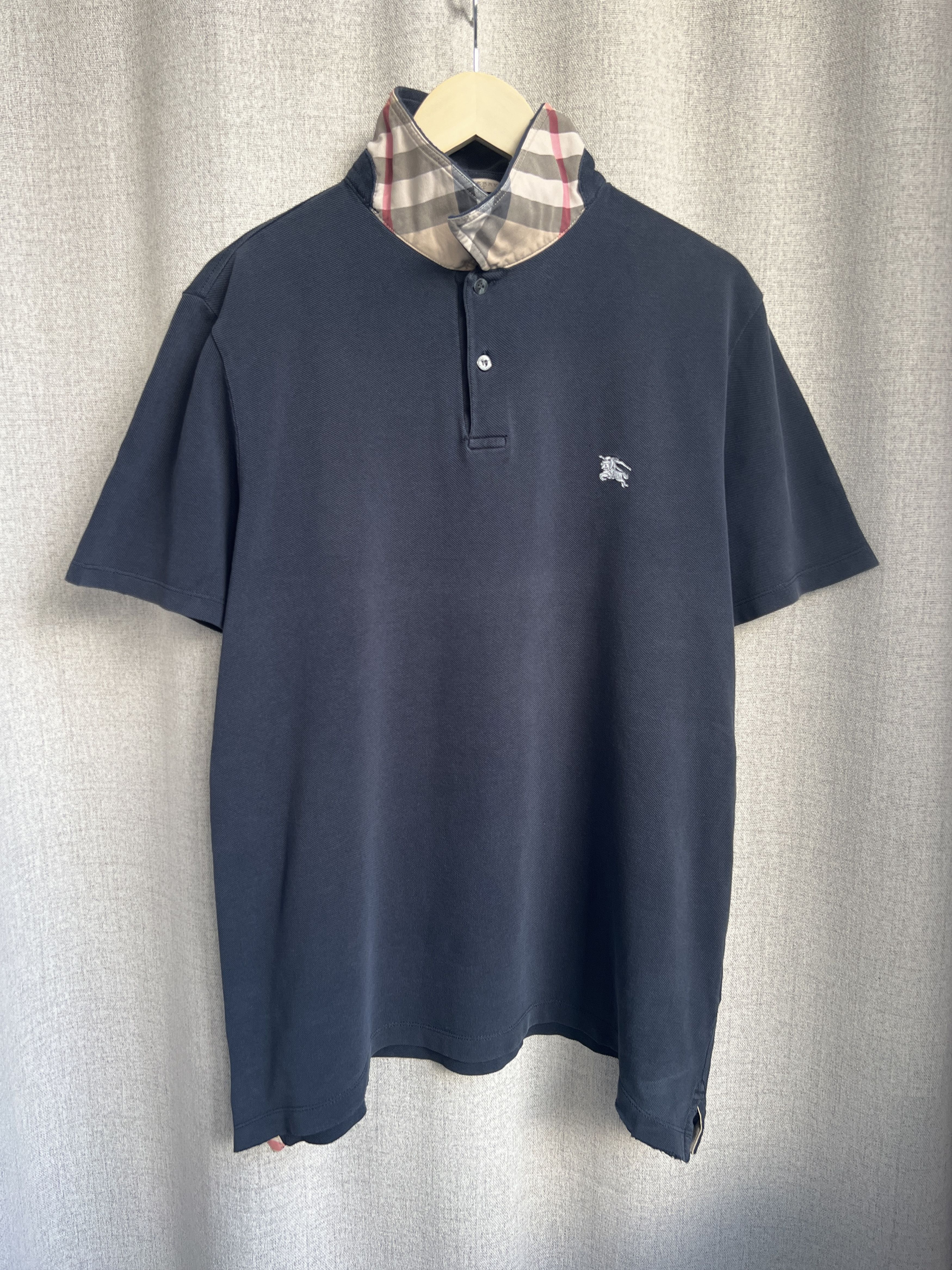 Burberry Burberry Brit Nova Check Navy Polo Shirt Size US XL / EU 56 / 4 - 1 Thumbnail