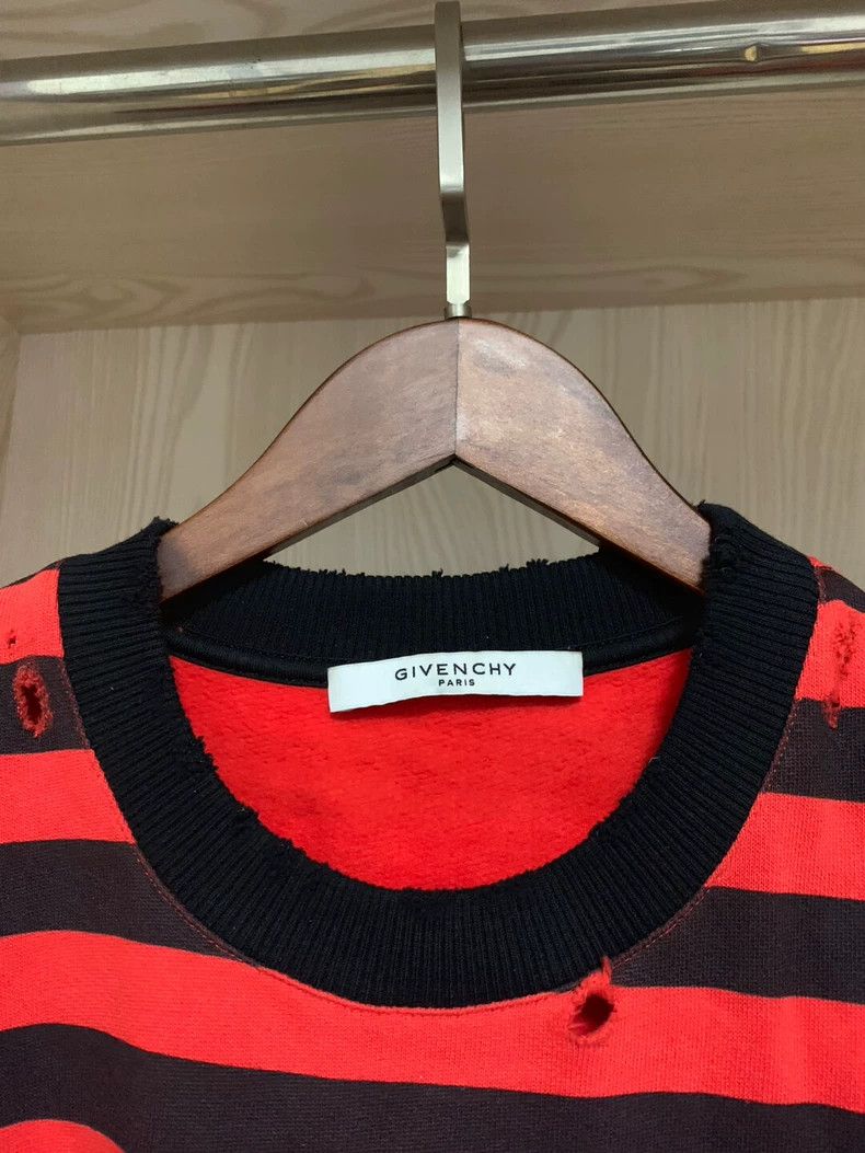 Givenchy Givenchy GVC Striped Destruction Sweatshirt with Skull Ele Size US XS / EU 42 / 0 - 3 Thumbnail