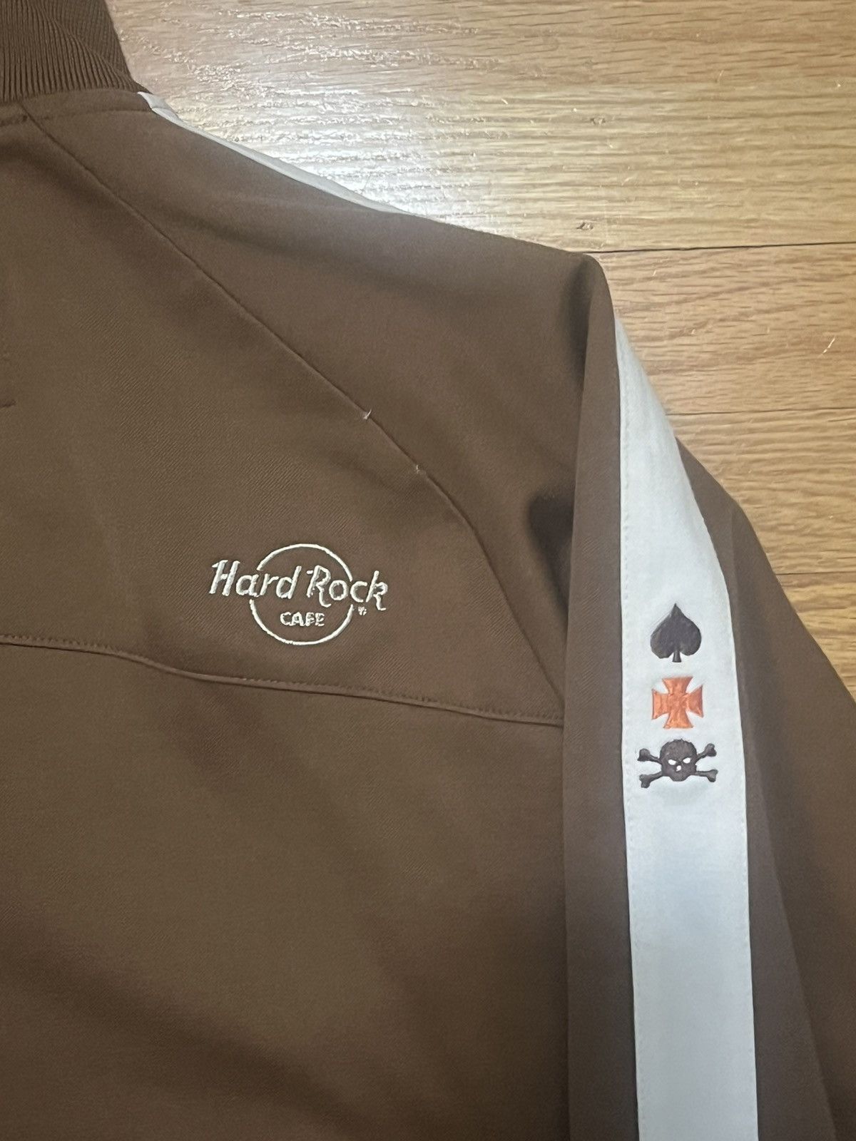 Hard Rock Cafe × Vintage Vintage Y2K Brown/Orange Hard Rock Cafe Full Zip Embroidery Size US S / EU 44-46 / 1 - 6 Thumbnail