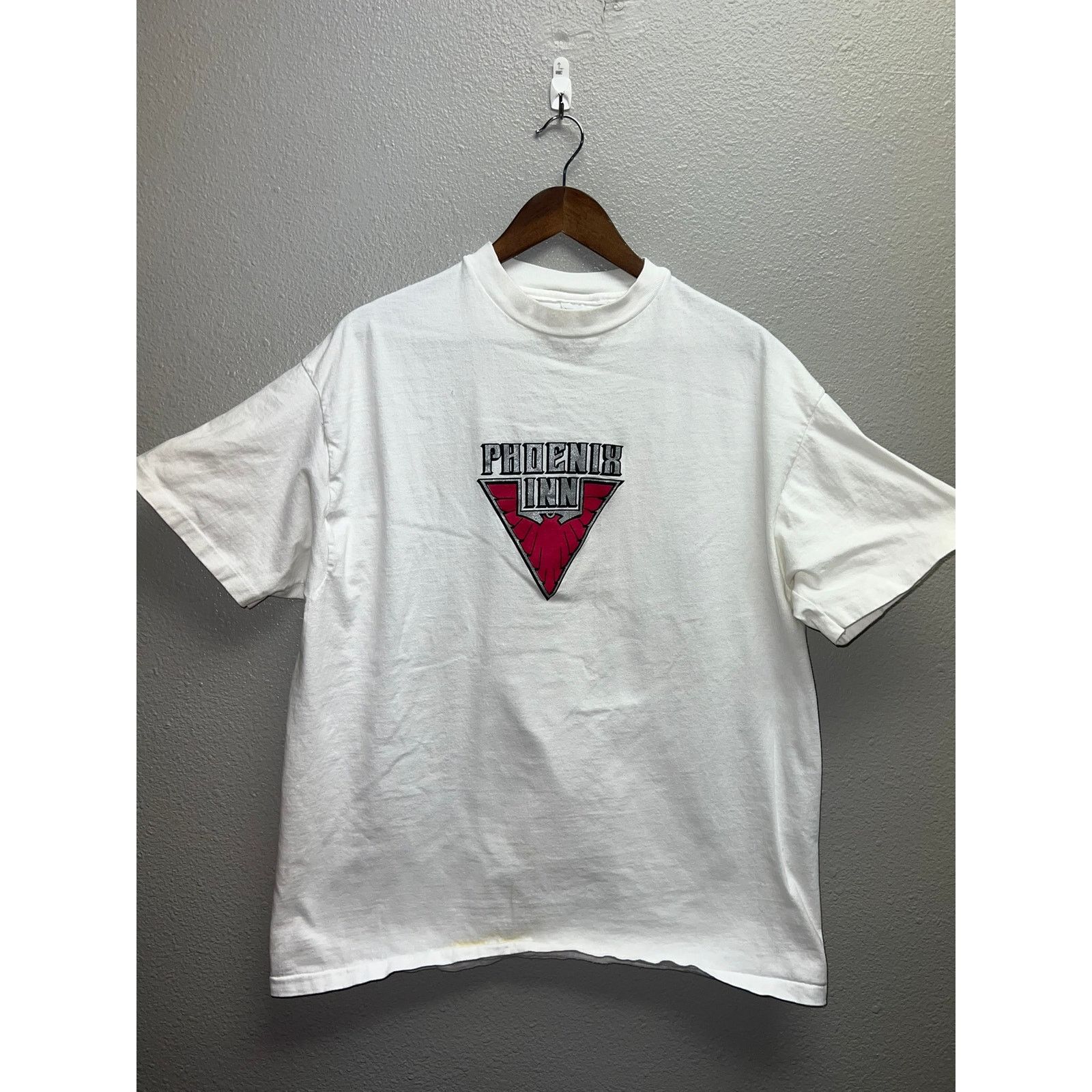 Hanes Vintage Phoenix Inn Shirt Hanes USA Made 90s White Tee XL Size US XL / EU 56 / 4 - 1 Thumbnail