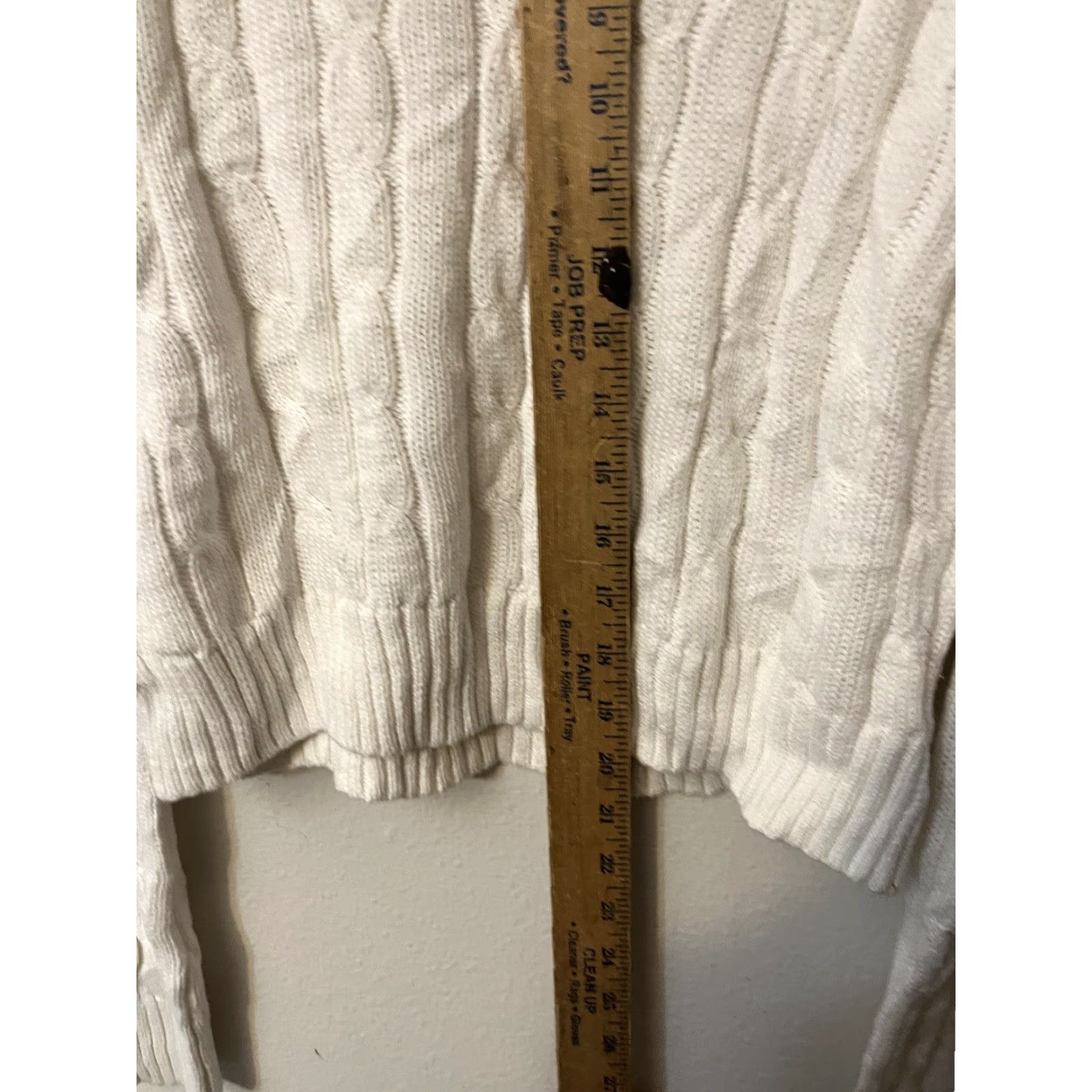 Gap Gap Sweater White Cable-Knit Cropped Size S Women Pullover Knit Shirt (Adult)| Womens Size S / US 4 / IT 40 - 4 Thumbnail