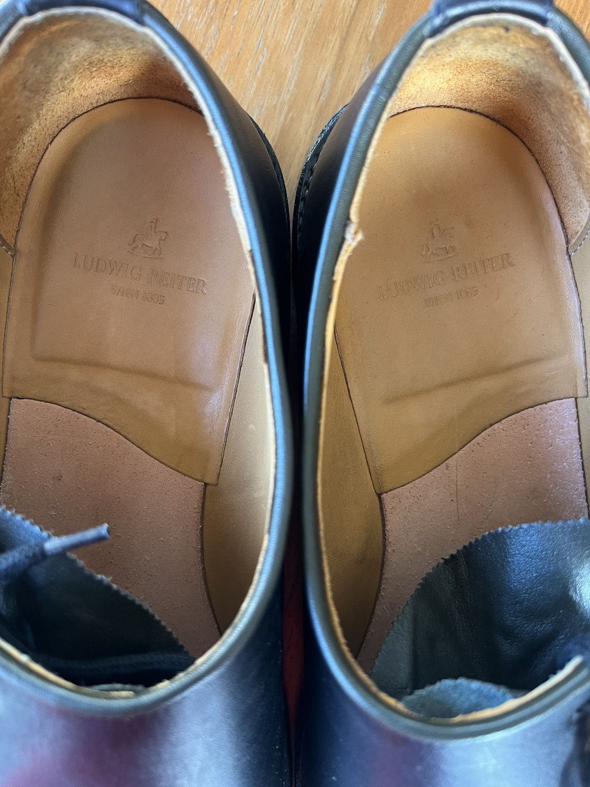 Ludwig Reiter Ludwig Reiter Haferl Black Leather Shoes Size 11.5 Size US 11.5 / EU 44-45 - 9 Thumbnail