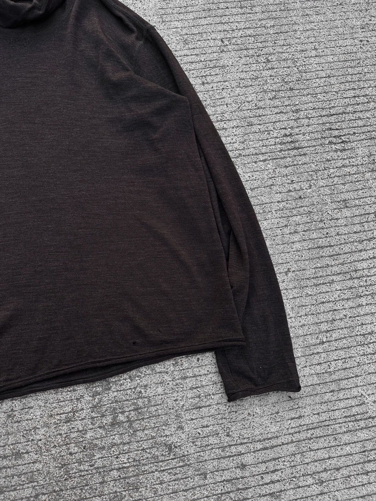 Issey Miyake Issey Miyake Dark Brown Cotton Turtleneck Tee Size US XL / EU 56 / 4 - 7 Thumbnail