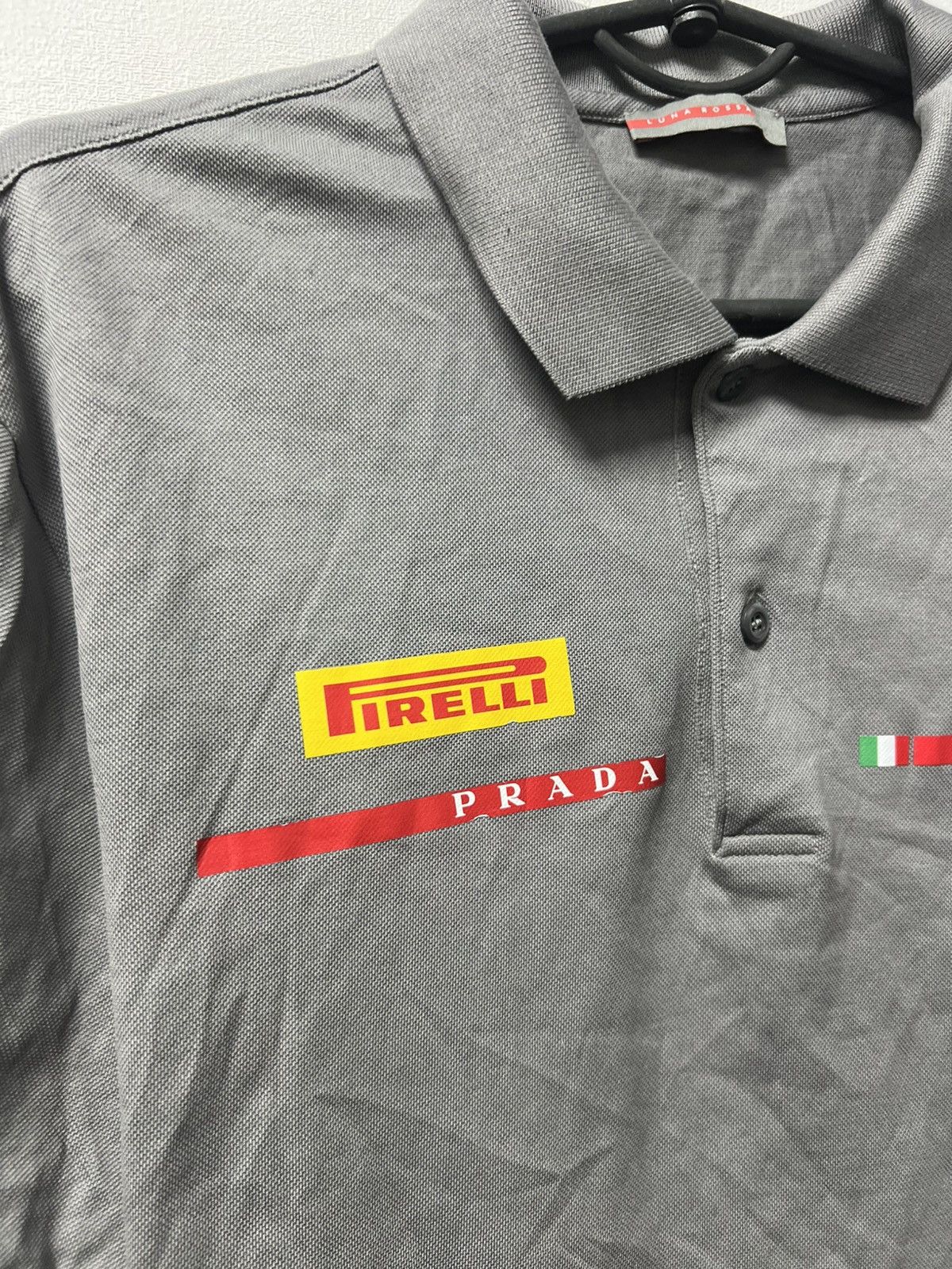 Prada Prada Luna Rossa Mens Polo Luxury Shirt Size M Gray Size US M / EU 48-50 / 2 - 4 Thumbnail