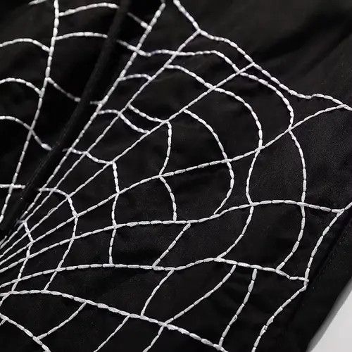 Jean Nylon Spider Web Embroidered Pants Size US 30 / EU 46 - 3 Thumbnail