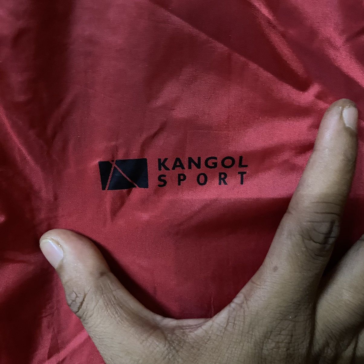 Kangol Nylon hoodie button up kangol sport red color Size US M / EU 48-50 / 2 - 6 Thumbnail
