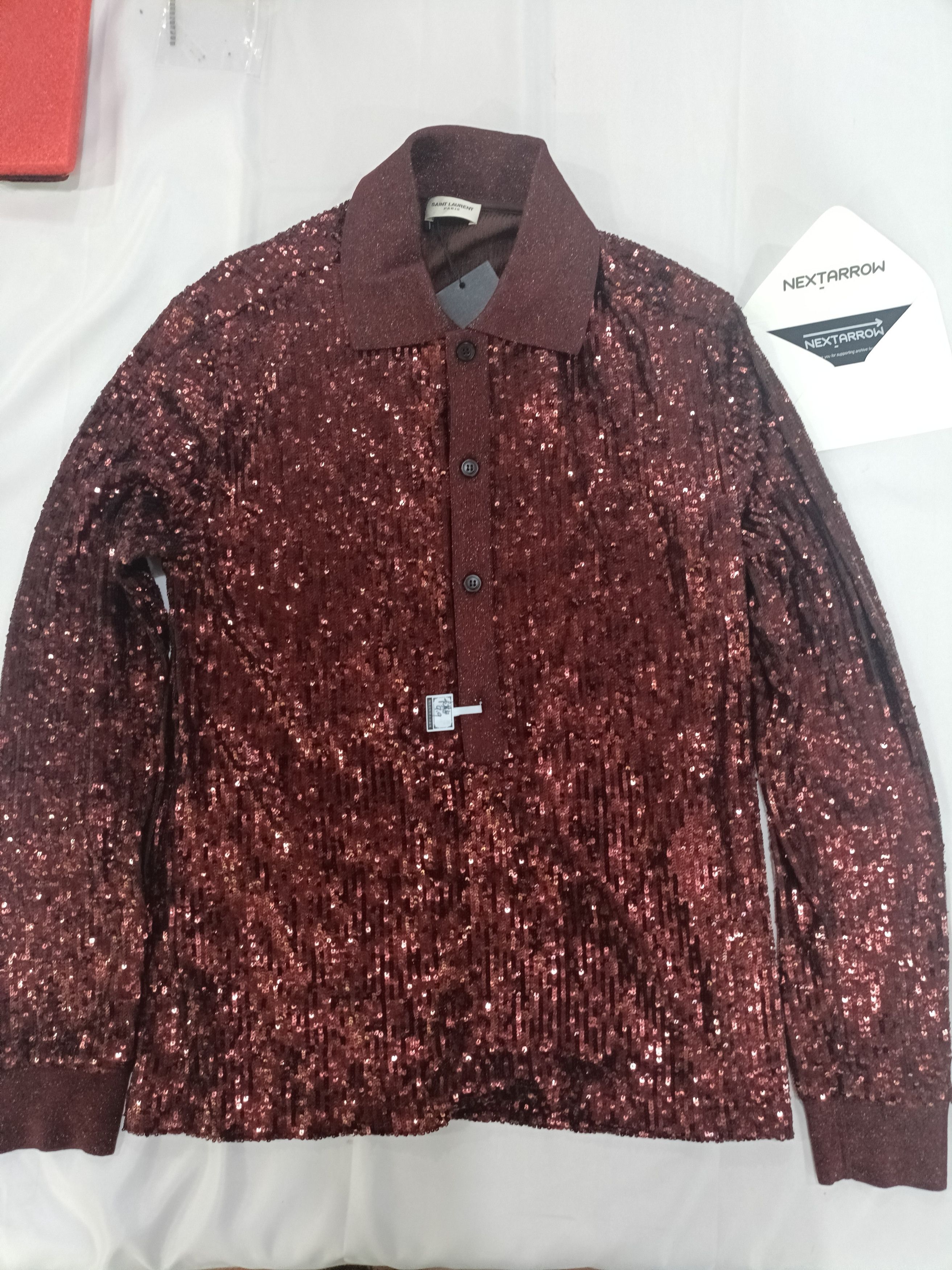 Saint laurent Beaded sequin shirt 2501-Nextarrow