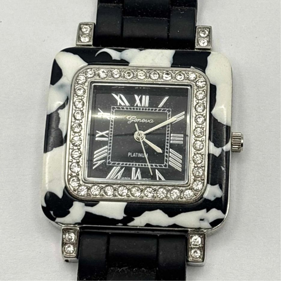 Geneva Black & White Geneva Men's Watch Size ONE SIZE - 3 Thumbnail