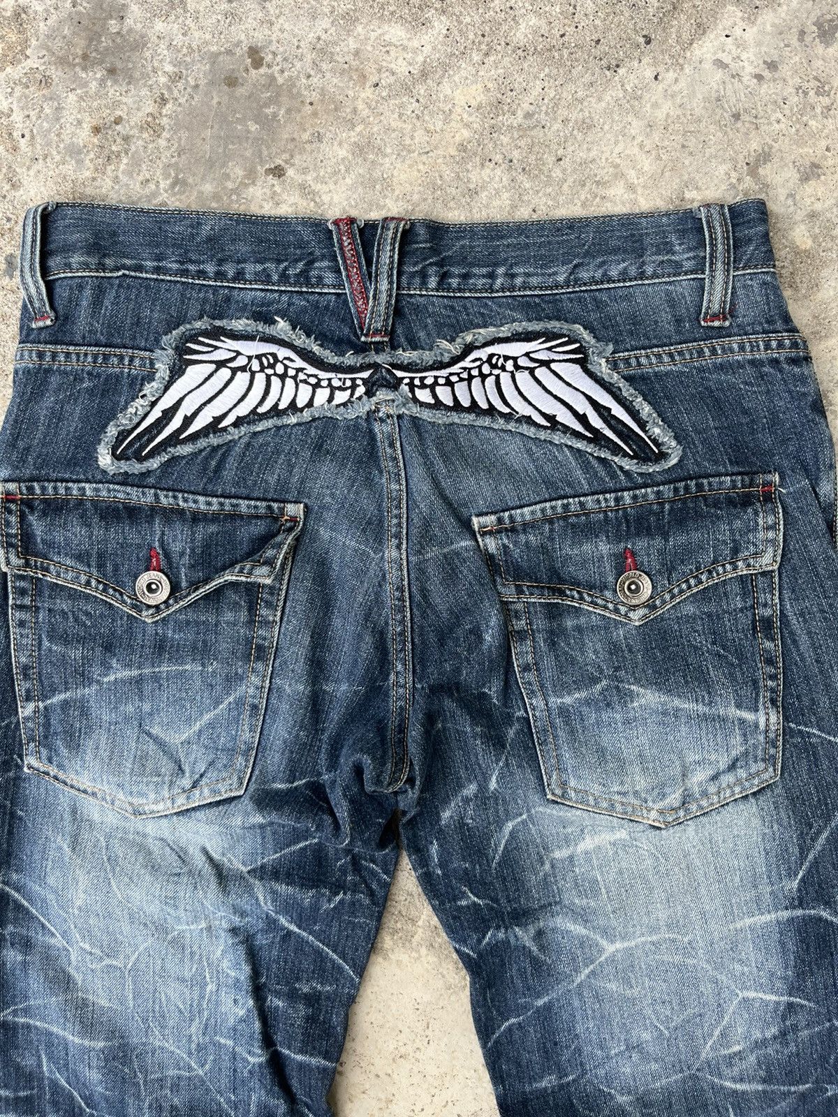If Six Was Nine Very Rare Nylaus Twist Rusty Flare Denim Jeans Size US 31 - 9 Thumbnail