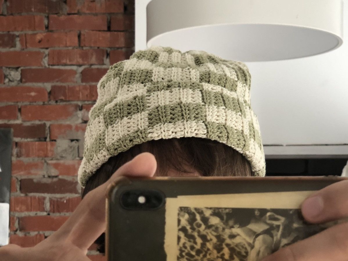Story Mfg. Hat knitted checkered Size ONE SIZE - 4 Thumbnail