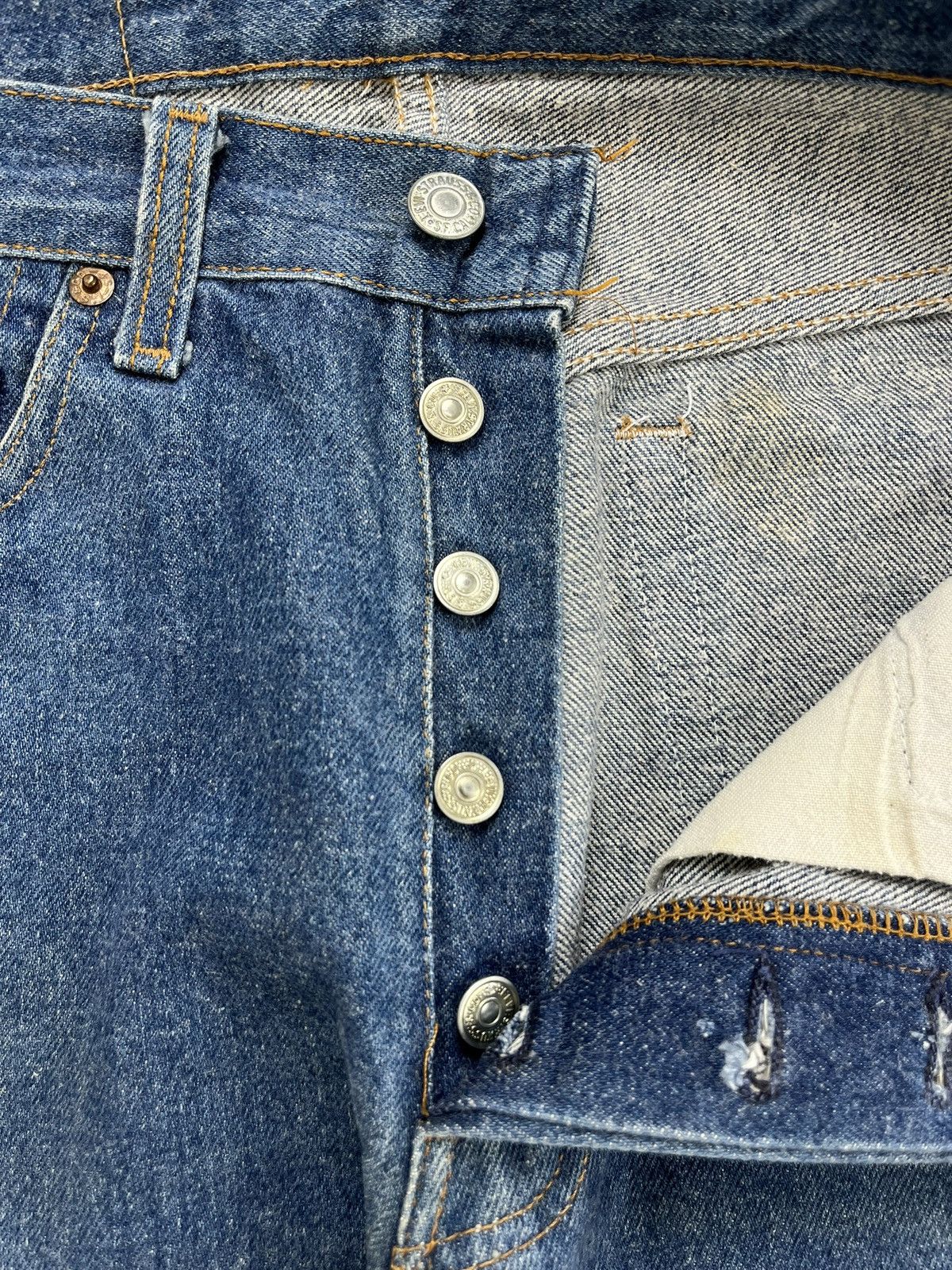 Levi's Vintage Clothing 🇺🇸1970s Vintage Levis 501 USA 30x36 Blue Straight Leg Jeans Size US 30 / EU 46 - 10 Thumbnail