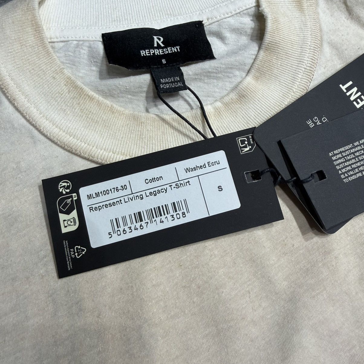 Represent Clo. Represent Reversible Living Legacy T-Shirt - Washed Ecru Size US S / EU 44-46 / 1 - 6 Thumbnail