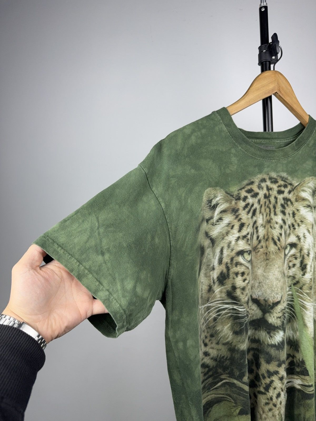 The Mountain Vntg 00s The Mountain Big Cat Leopard Graphic Tie-Dye Tee Size US XL / EU 56 / 4 - 2 Thumbnail