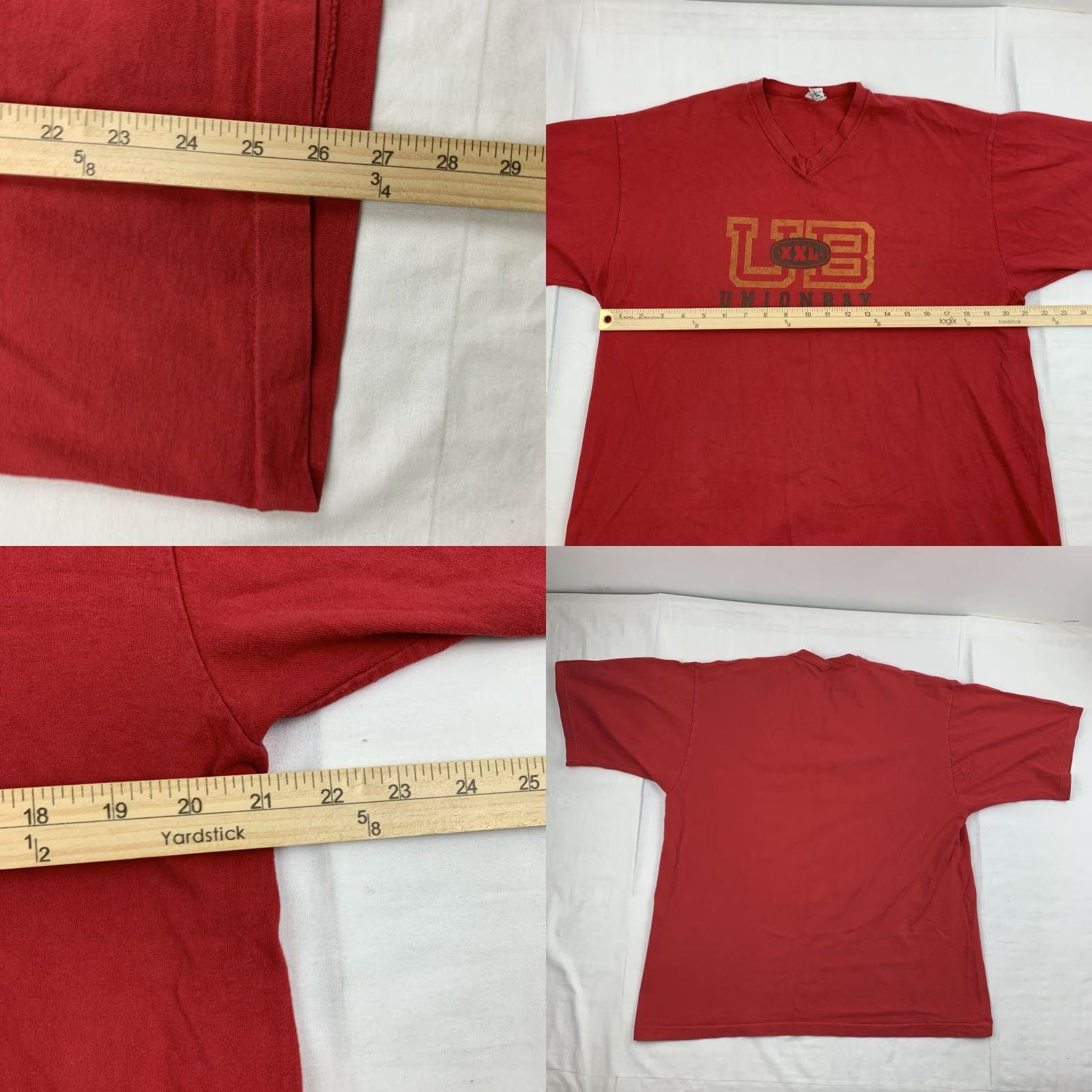 Vintage VINTAGE UNIONBAY Shirt Adult Medium Red V Neck 90s Grunge Surfing Athletics Y2K Mens Size US M / EU 48-50 / 2 - 8 Thumbnail