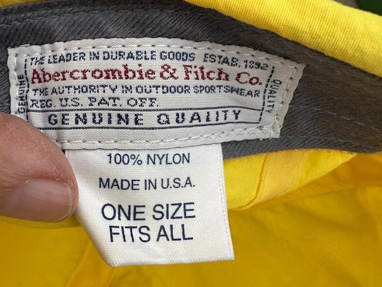 Abercrombie & Fitch Abercrombie Performance Yellow Hat USA Made Size ONE SIZE - 3 Thumbnail
