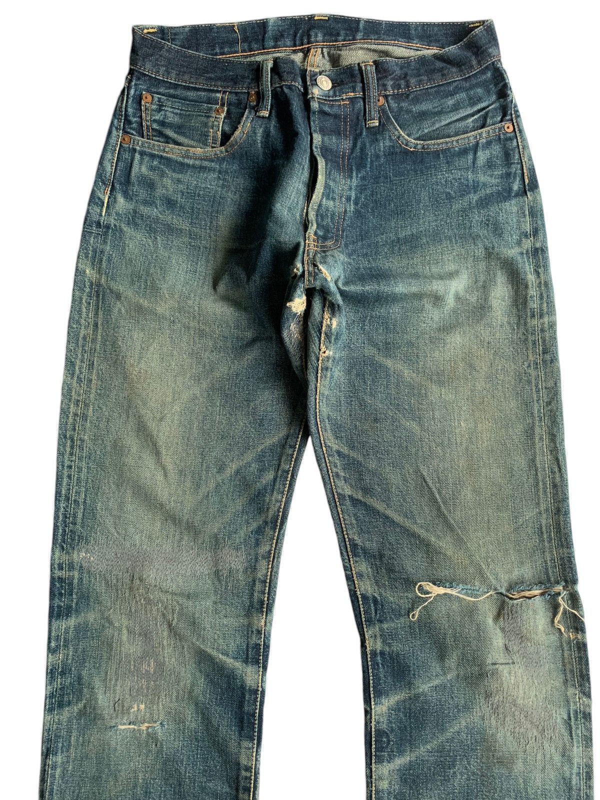 Kapital Vintage Go West Button fly Japan Selvedge distressed denim Size US 30 / EU 46 - 6 Thumbnail