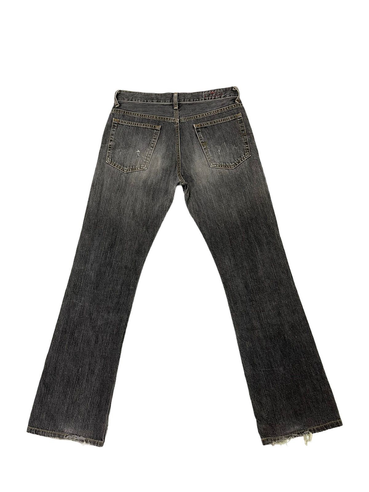 Japanese Brand Flare Jeans Edwin Japan Faded Distress Boot Cut 6🟦2 Size US 31 - 11 Thumbnail