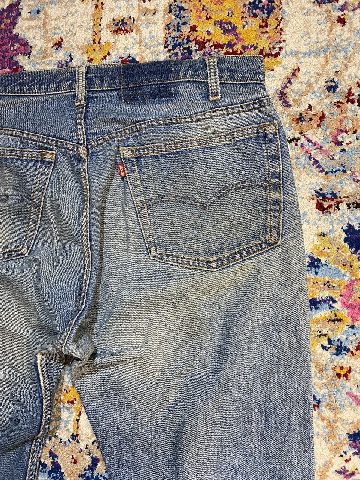 Levi's × Vintage 80's Levis 501 Distressed Relaxed Blue Denim Jeans 38x32 Size US 38 / EU 54 - 4 Thumbnail