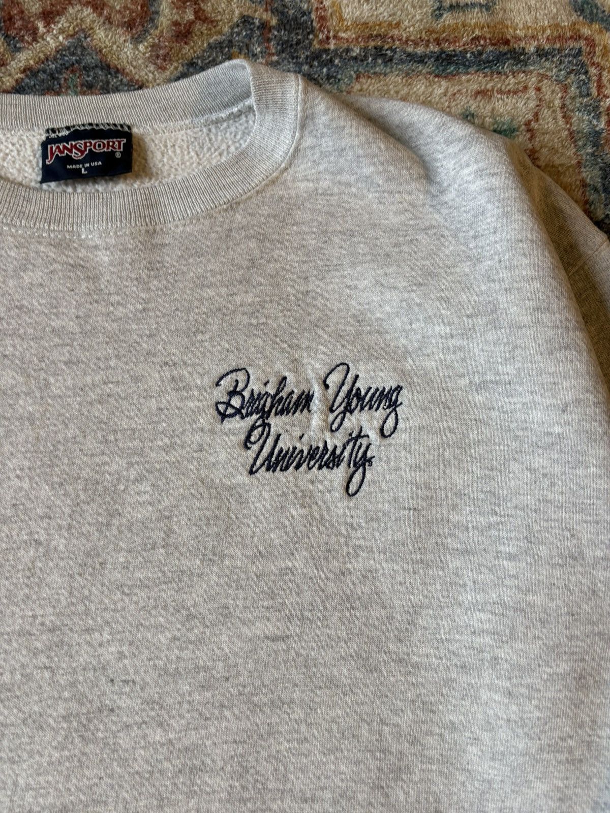 Vintage Vintage Brigham Young Cougars Script Spellout Crewneck Large Size US L / EU 52-54 / 3 - 4 Thumbnail