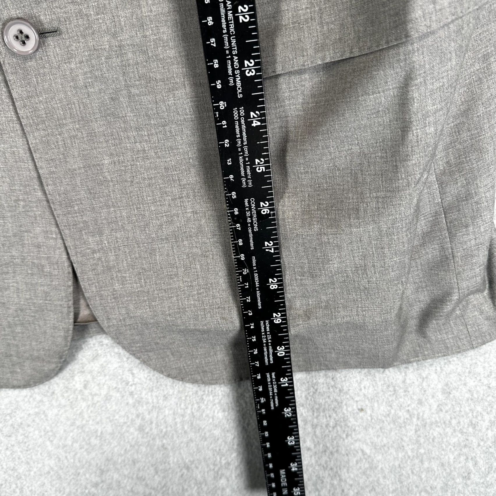 Ralph Lauren Ralph Lauren Blazer Sport Coat Mens 44R Gray Wool Italy Jacket Notch Lapel Two-Button 2 Piece Formal Business Wedding Size 44R - 6 Thumbnail