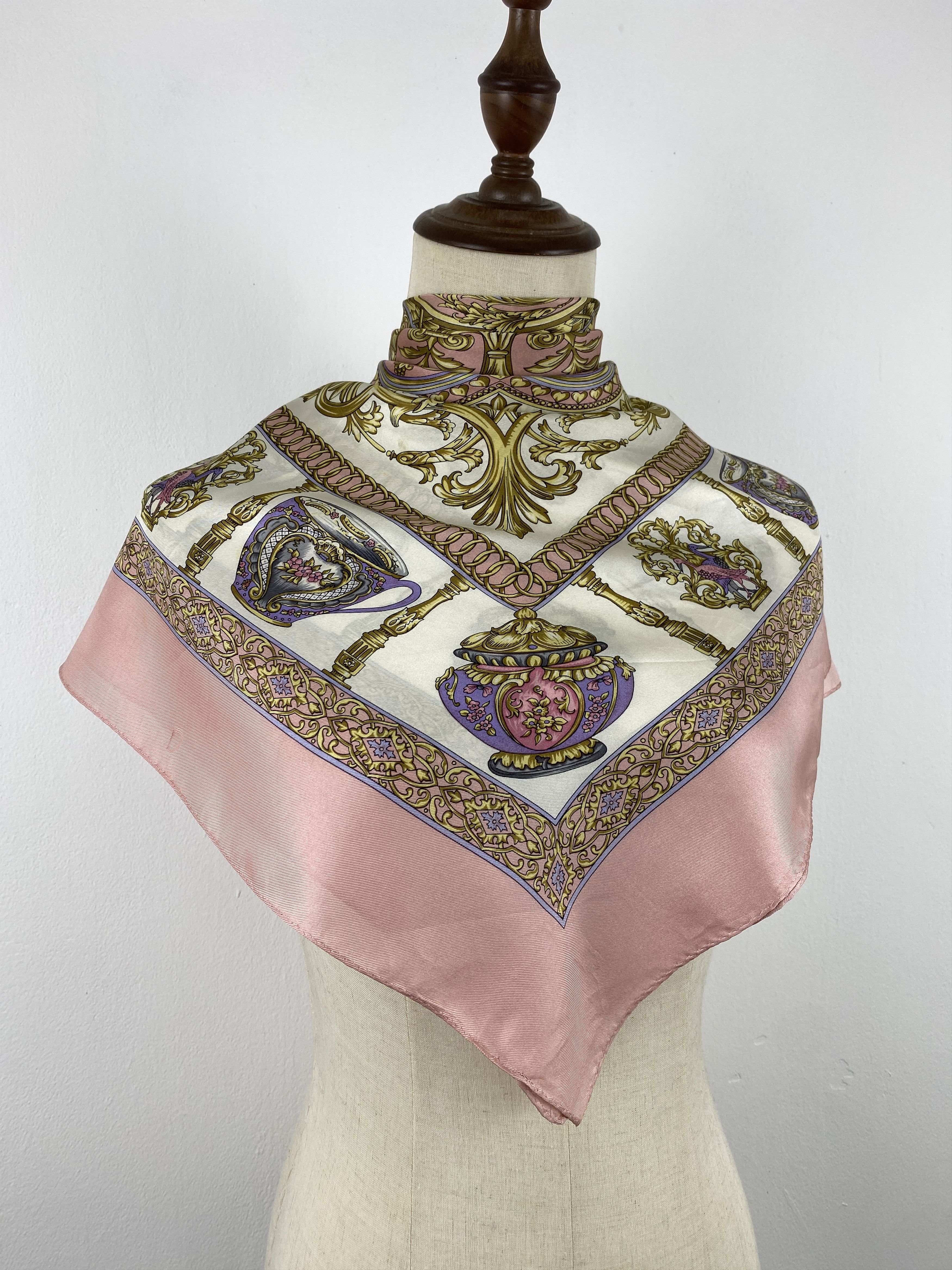 Japanese Brand Vintage Japanese Brand Silk Scarf SN0115 Size ONE SIZE - 2 Thumbnail