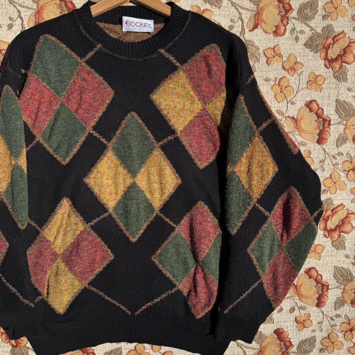 Vintage Vintage Wool Geometric Knit Avant Garde Sweater Asymmetrical Size US L / EU 52-54 / 3 - 2 Thumbnail