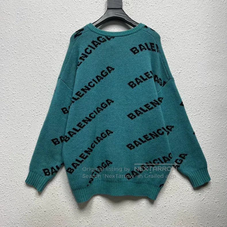 Balenciaga Balenciaga LOGO barrage lake green knitted sweater Size XXS / US 00 / IT 34 - 2 Thumbnail