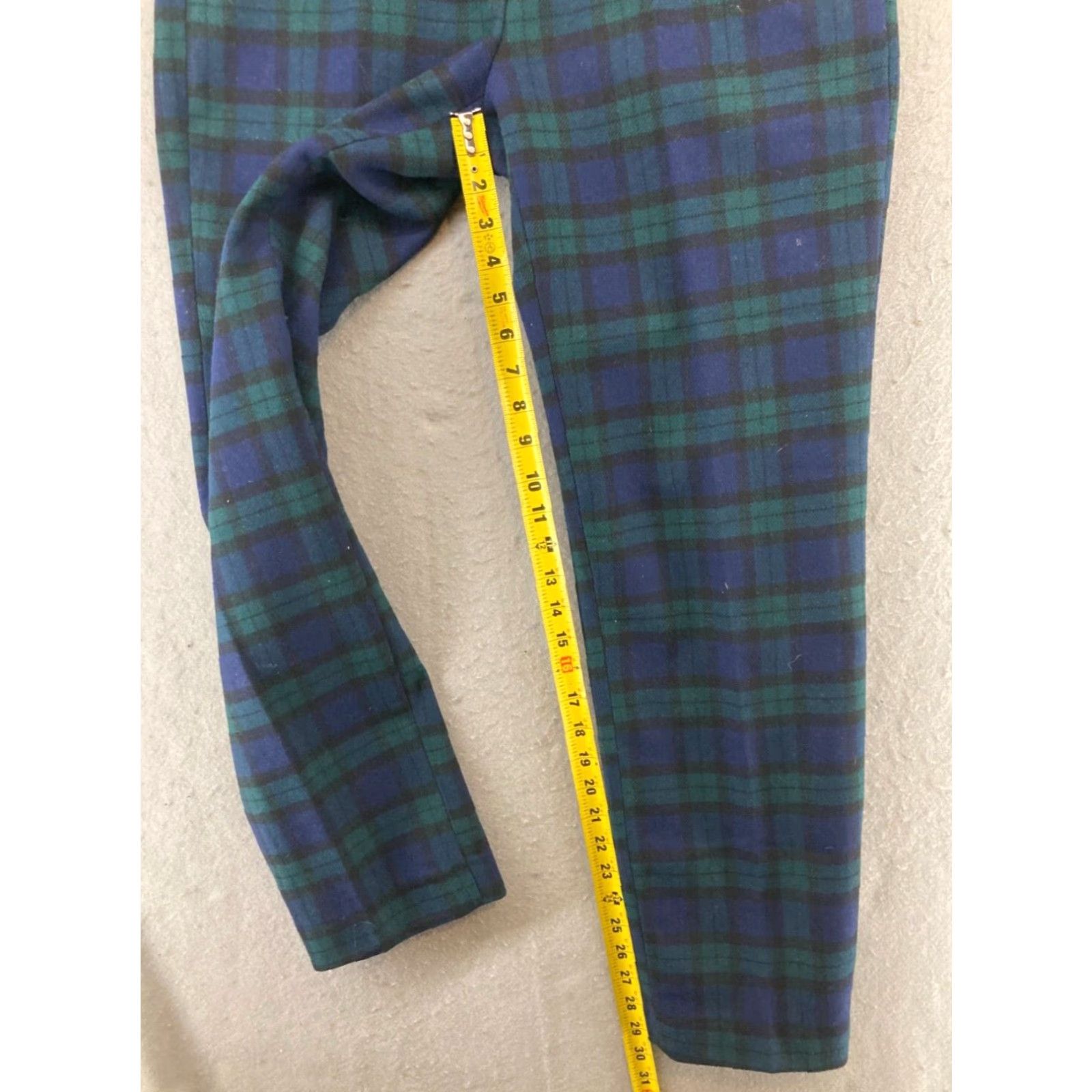 Vintage Chadwicks Womens Pants 6 Blue Plaid Green Lined Dress Pants Casual Workwear Size 28" / US 6 / IT 42 - 5 Thumbnail