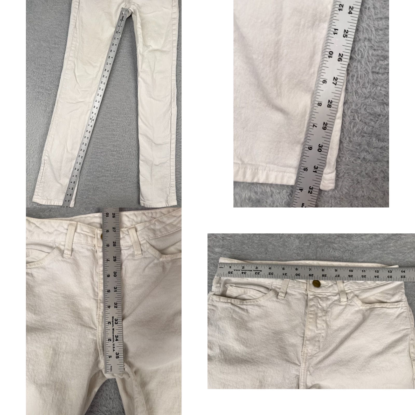 Vintage VINTAGE The Slim Slack Jeans Womens 28 White Denim Skinny Mid Rise 28x32 Distressed 90s Cowboy Theme Mens? Size 28" / US 6 / IT 42 - 8 Thumbnail