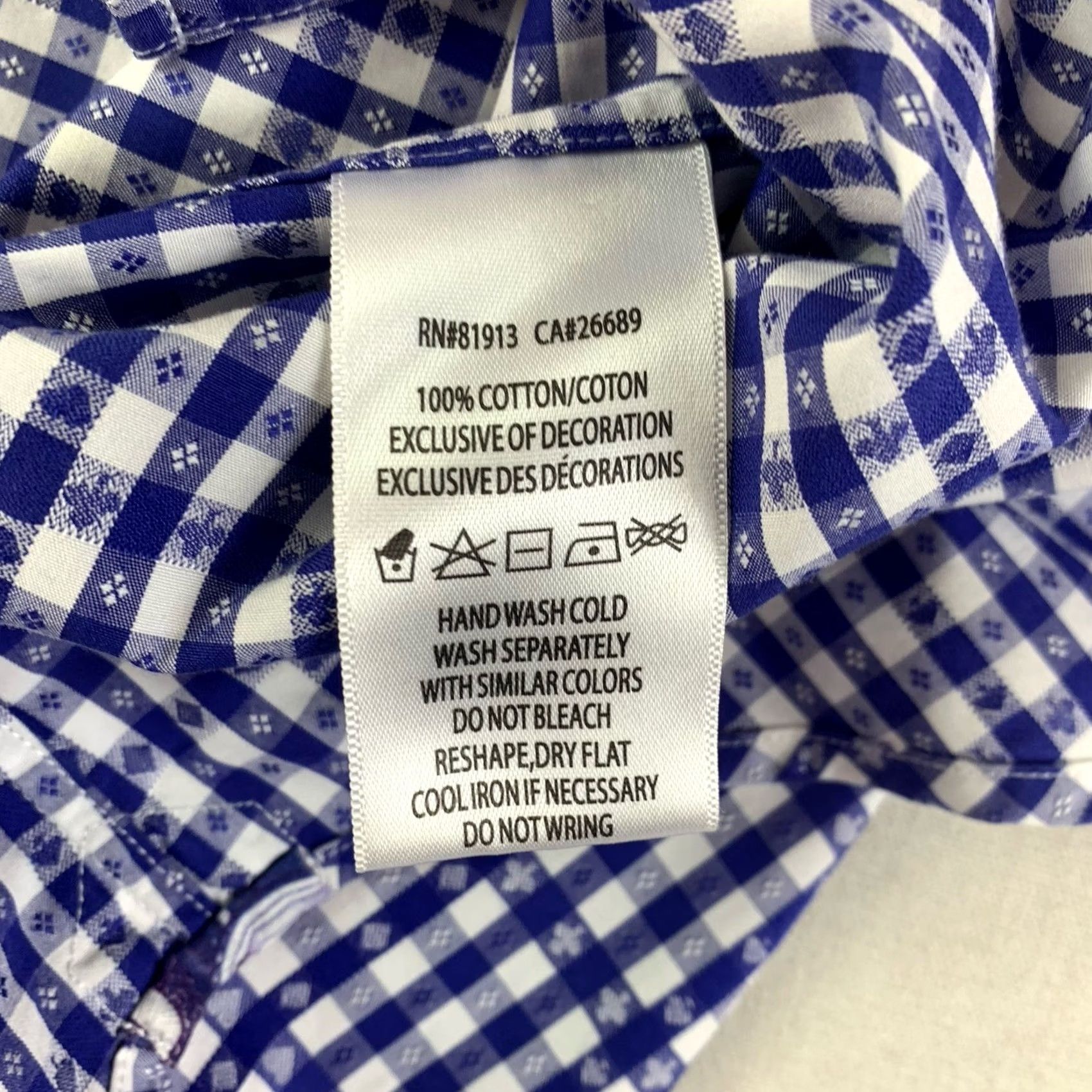 Robert Graham Robert Graham Button-Up Shirt Men L Gingham Blue Lightweight Collared Button-Up Womens? No, Men’s Regular Fit Size US L / EU 52-54 / 3 - 7 Thumbnail