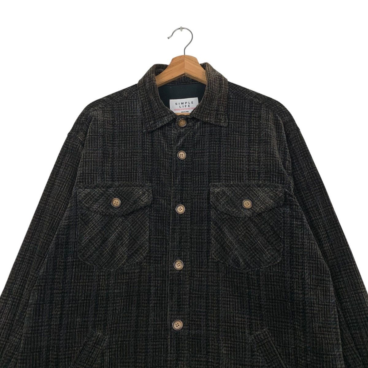 Japanese Brand 90’s SIMPLE LIFE Japan Work Casual Flannel Jacket #2289-C102 Size US M / EU 48-50 / 2 - 2 Thumbnail