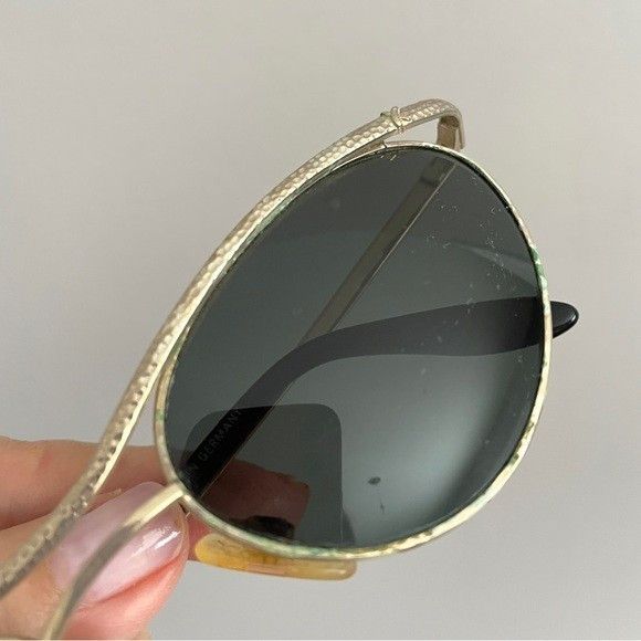 Paloma Picasso Vintage Paloma Picasso Gold Oval Cat Eye Sunglasses 🇩🇪 Size ONE SIZE - 5 Thumbnail