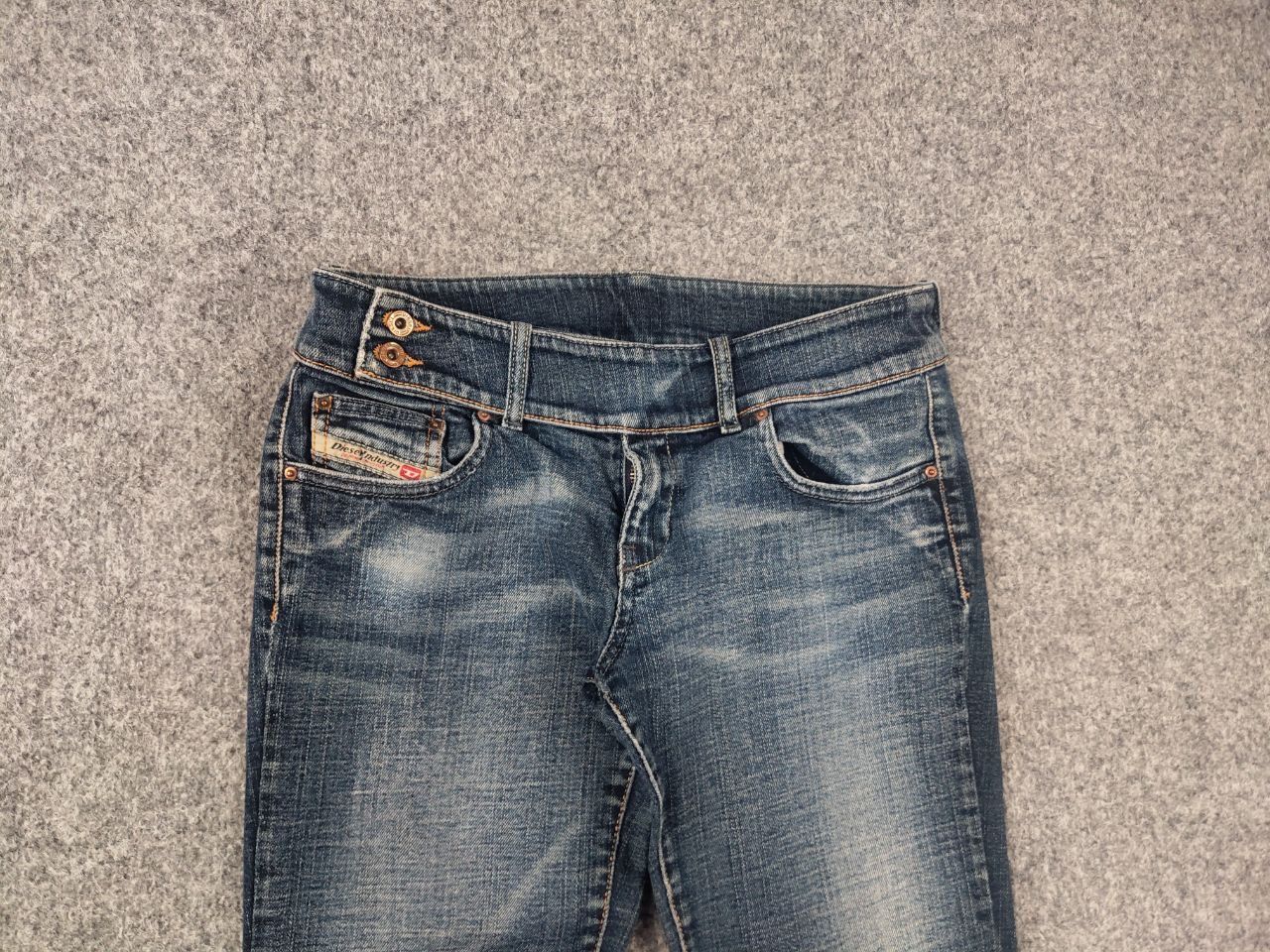 Diesel Vintage Diesel Belted low Rise jeans Flared bootcut Y2K Size 29" - 5 Thumbnail