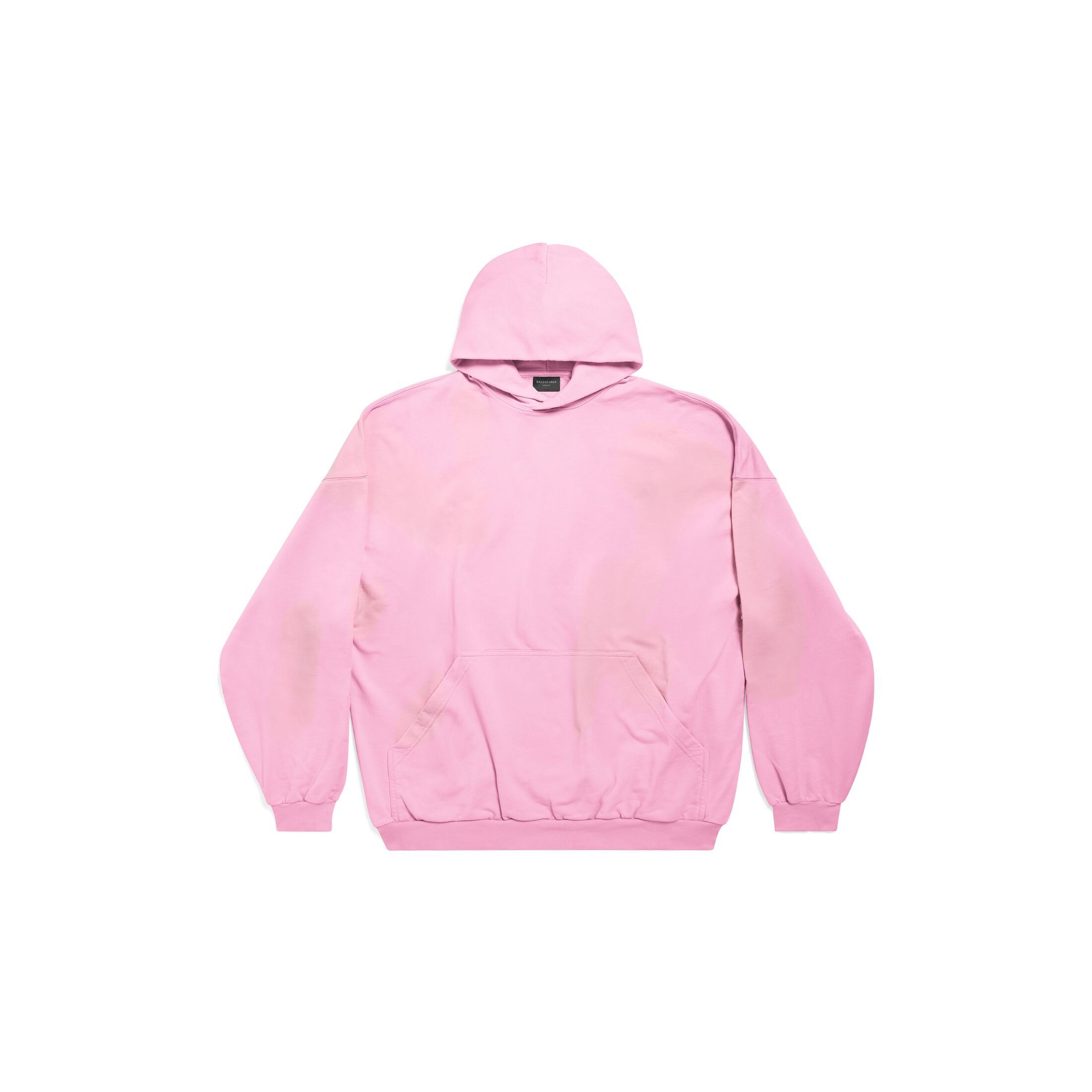 image of Balenciaga Hoodie Half Zip Up Monogram Logo 739024Tovf31401 in Pink, Men's (Size Medium)