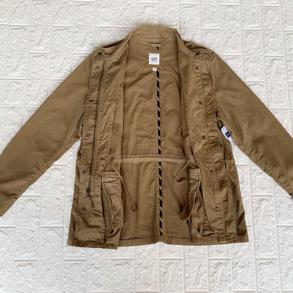 Gap Gap Military Chore Jacket Brown Zipper Snap Button Size US M / EU 48-50 / 2 - 5 Thumbnail