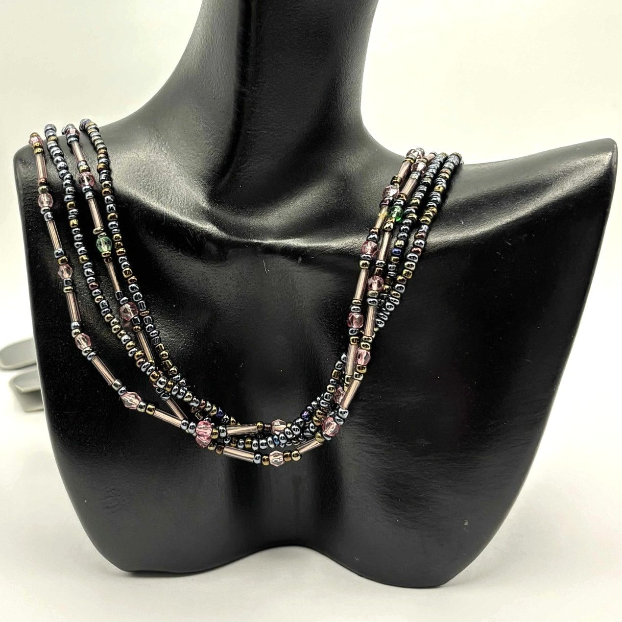 Other Black Layered Beaded Necklace Size ONE SIZE - 1 Thumbnail