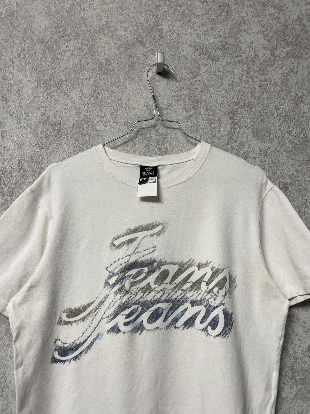 Versace Jeans Couture Vintage Versace Jeans Couture White T-Shirt Women’s Size L / US 10 / IT 46 - 2 Thumbnail