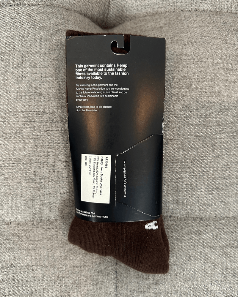 Afends BNWT Afends - Happy Hemp Weed Crew Socks / Coffee Brown Size ONE SIZE - 5 Thumbnail