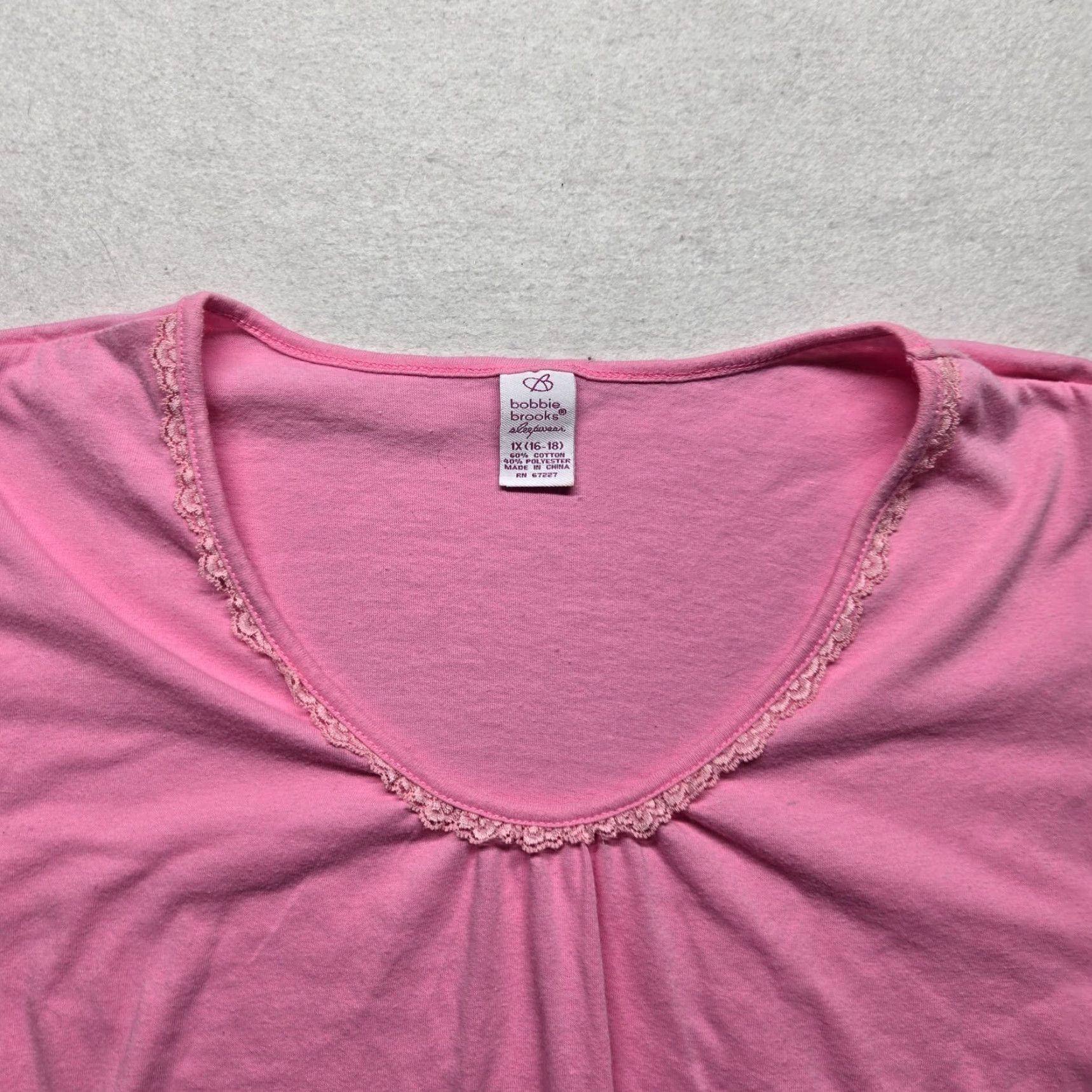 Vintage Bobbie Brooks Shirt Pink Blouse Scoop Neck Short Sleeve Adult 1X Women's Regular Size Pink Blouse Shirt 1X Womens Size XL / US 12-14 / IT 48-50 - 2 Thumbnail