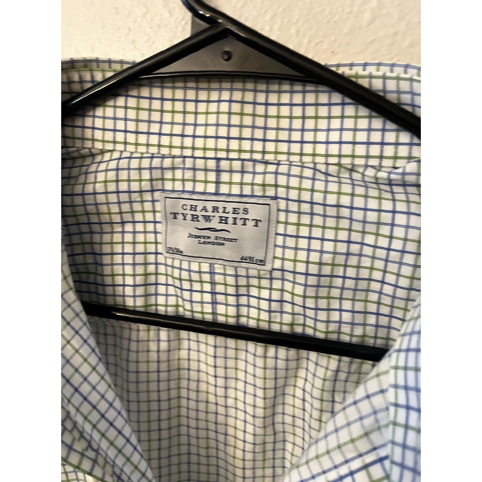Charles Tyrwhitt Charles Tyrwhitt Shirt Mens Reg Fit White Multicolor Gingham Plaid Size 17.5-56 Slim Button-Down Collar Mens Size US XL / EU 56 / 4 - 3 Thumbnail