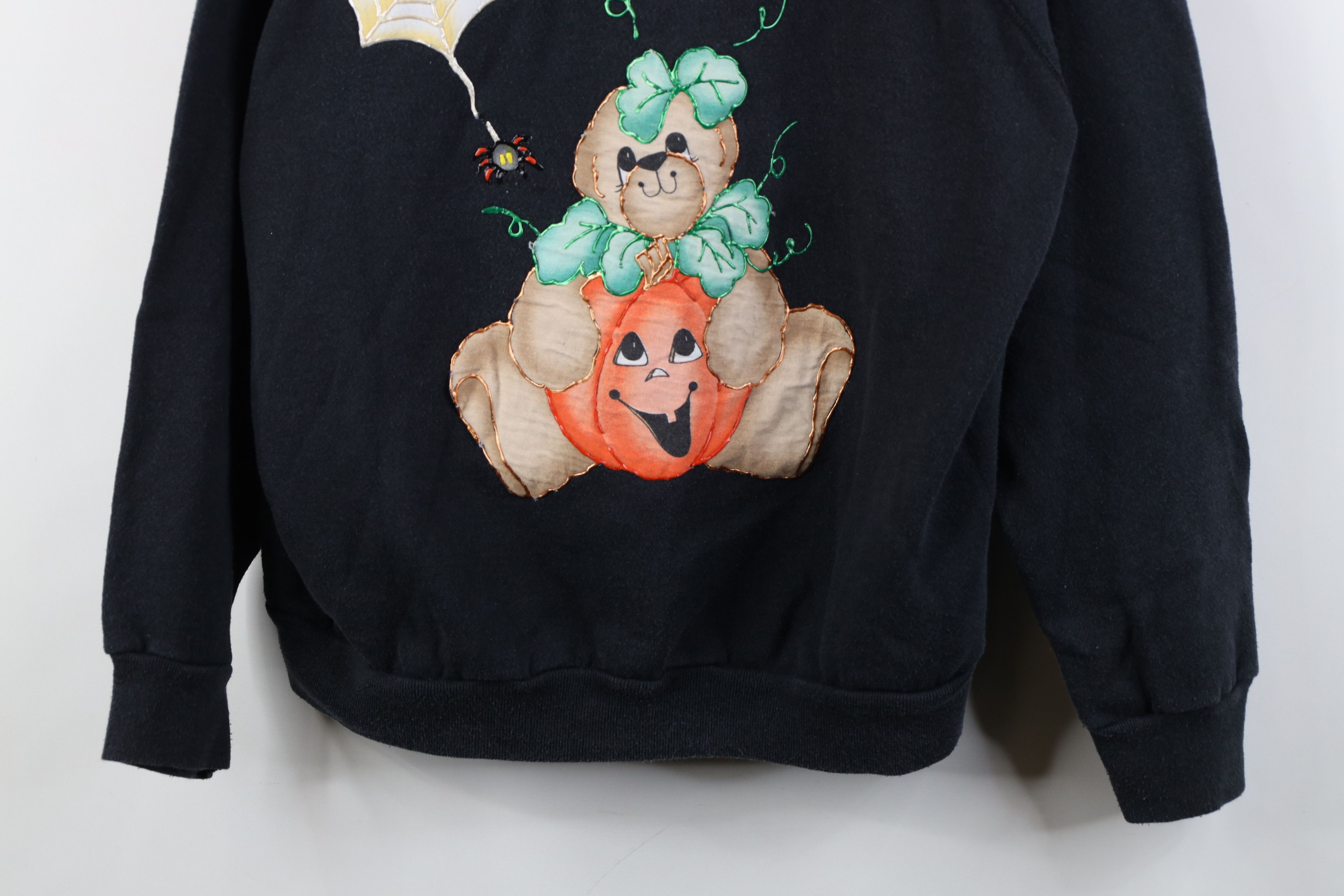 Vintage Vintage 90s Streetwear Halloween Bear Spider Sweatshirt USA Size L / US 10 / IT 46 - 3 Thumbnail