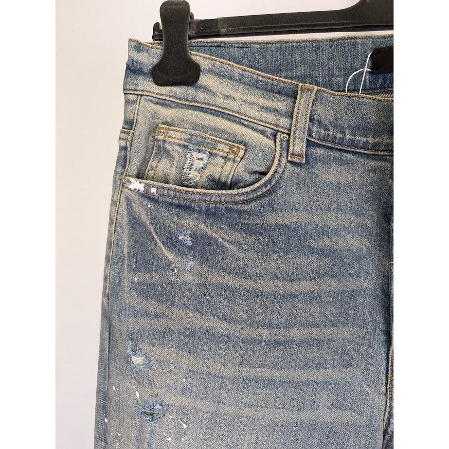 Amiri o1rshd1 MX1 Plaid Jeans in Clay Indigo Size US 36 / EU 52 - 5 Thumbnail